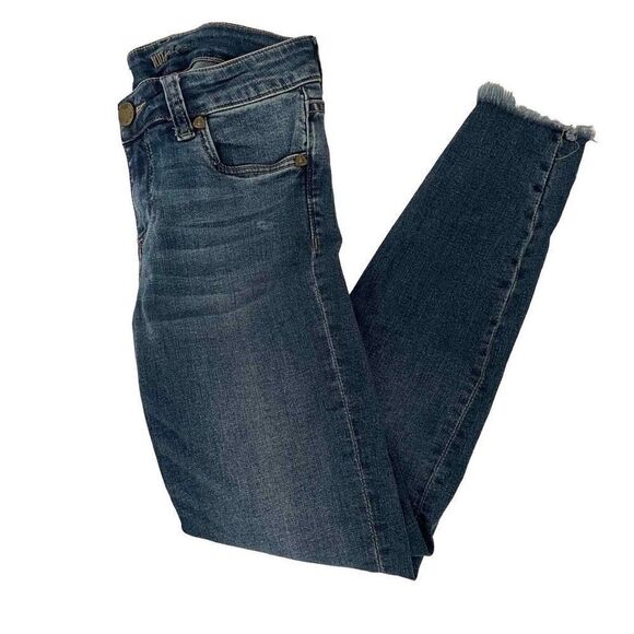 Kut from‎ the Kloth Connie Ankle Skinny Raw Hem Size 0 - Picture 1 of 10